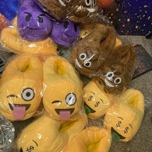 Unique emoji slippers